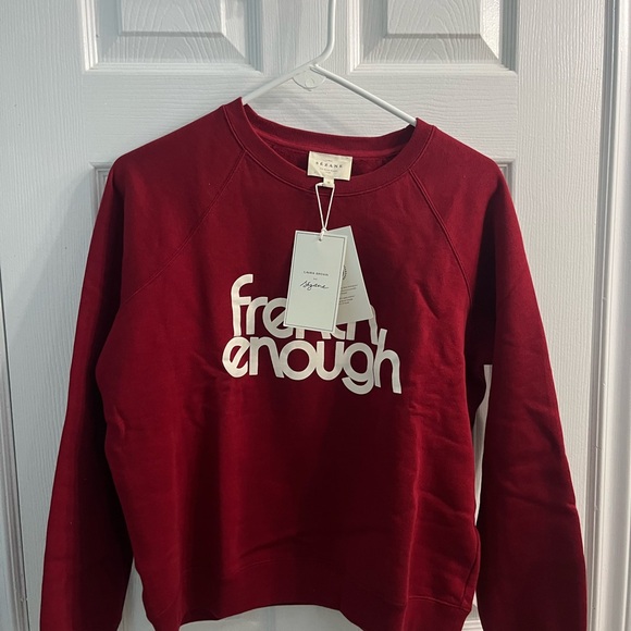 Sezane Sweaters - Sezane “French Enough” Red Crew Neck Sweater